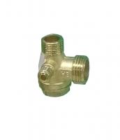 Клапан обратный для компрессора, наружные резьбы: 1/8" х 3/8" х 1/2"