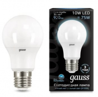 Лампа Gauss LED, A60, 10 W, 220 V, 2700 K, step dimmable