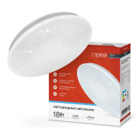 Светильник LED IN HOME DECO "ГЛОРИЯ", 18 Вт, 6500 К, 230x55 мм, IP40