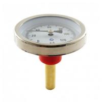 Термометр биметаллический 120°C, Ø63 мм, 1/2", L50 (60) мм