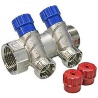 Коллектор VALTEC 3/4", 2 выхода x 1/2", регулирующие вентили