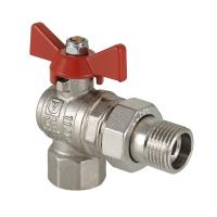 Кран шаровой VALTEC "BASE", 3/4" с полусгоном, угловой (Американка)