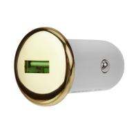 Зарядное устройство в "автоприкуриватель", 1xUSB, 12 В, 1 А, белое