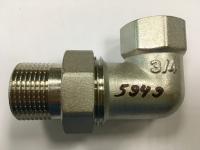 Американка угловая 3/4", латунная