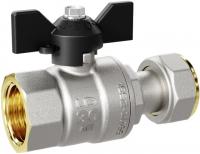 Кран шаровой LD Pride 1/2", г/накидная гайка, бабочка