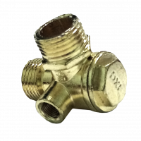 Клапан обратный для компрессора, 1/2" наружная х 1/2" наружная х 1/8" внутренняя