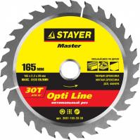 Диск пильный Stayer Master "OPTI-Line" по дереву 165х20х30Т