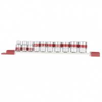 Набор торцевых головок matrix, 3/8", шестигранные, CrV, 10 штук, 8-19 мм