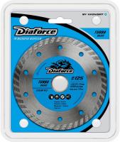 Диск алмазный Diaforce TURBO BASIC, 125х22,23х7,5 мм, толщина реза 1,9 мм, сухой рез, 12200 об/мин
