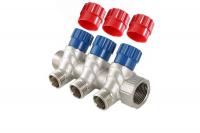 Коллектор VALTEC 3/4", 3 выхода x 1/2", регулирующие вентили