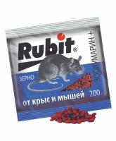 Средство от крыс и мышей Rubit "ЗООКУМАРИН+", зерновая приманка, 200 грамм