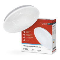 Светильник LED IN HOME DECO "ГЛОРИЯ", 24 Вт, 6500 К, 1560 лм, 330x55 мм, IP40