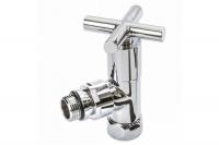 Вентиль для полотенцесушителя 3/4" x 1/2" внутренняя/наружная резьба, угловой