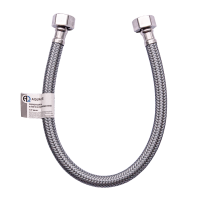 Подводка для воды AQUALINE, 1/2", 300 см, гайка/гайка, в оплётке из полиамидных нитей