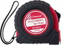 Рулетка "Эталон-5", 5 м x 19 мм, обрезиненный корпус