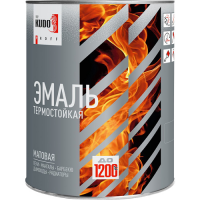 Эмаль KUDO PROFF, термостойкая, серая матовая RAL7040, 900 мл