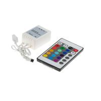 Контроллер для светодиодных лент General GDC-RGB 72/144Bт, 6A, 12В, с инфракрасным пультом управления, 24 кнопки