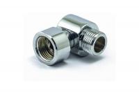 Уголок с накидной гайкой 3/4"х1/2" штуцер, хром (пара)