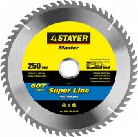 Диск пильный Stayer Master "SUPER-Line" по дереву, 250х30 мм, 60Т