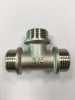 Тройник 3/4" наружные резьбы, латунный