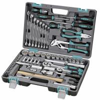 Набор инструментов STELS 1/4", 1/2", Cr-V, пластиковый кейс, 76 предметов