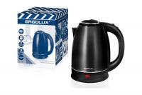 Чайник нержавейка ERGOLUX ELX-KS05-CO2, 1,8 л, 1600 Вт, чёрный