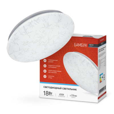 Светильник LED IN HOME DECO "БАМБУК", 18 Вт, 6500 К, 230x55 мм, IP40