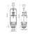 Арматура для бачка IDDIS, нижний подвод 1/2"