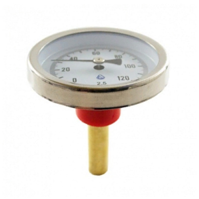 Термометр биметаллический 120°C, Ø63 мм, 1/2", L50 (60) мм