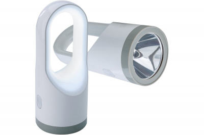 Фонарь-прожектор КОСМОС КОСAccu9105W_pearl (5 Вт LED + 19 Вт LED, 1.8 Ач)