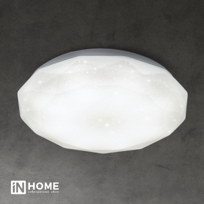 Светильник LED IN HOME COMFORT DIAMOND, 75 Вт, 3000-6500 К, 500х90 мм, 6000 лм, с пультом ДУ