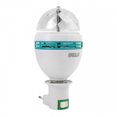 Лампа-проектор ERGOLUX  LED-A75DIS-3W-E27 с переходником