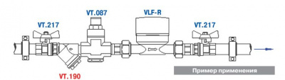 Фильтр механической очистки косой VALTEC 1/2", наружные резьбы