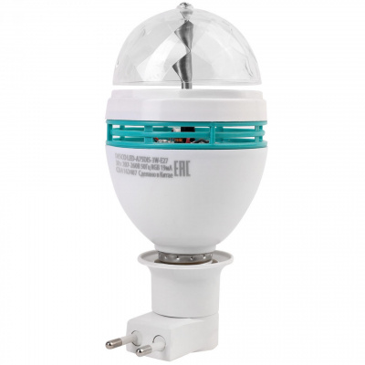 Лампа-проектор ERGOLUX  LED-A75DIS-3W-E27 с переходником