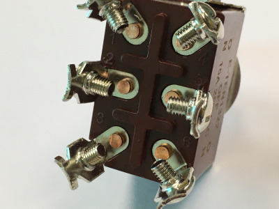 Тумблер KN-203, большой, 250V, 15A (6c) ON-OFF-ON