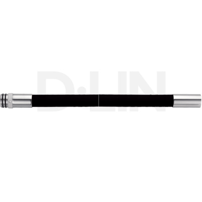 Гусак (излив) кухонный D-lin D65710-1 гибкий, в чёрном силиконе