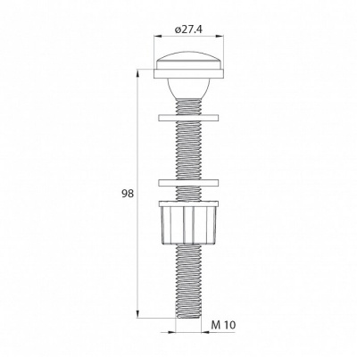 Арматура для бачка IDDIS, двухрежимная, нижний подвод 1/2"