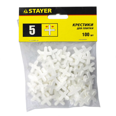 Крестики STAYER для кафеля, 5 мм, 100 штук
