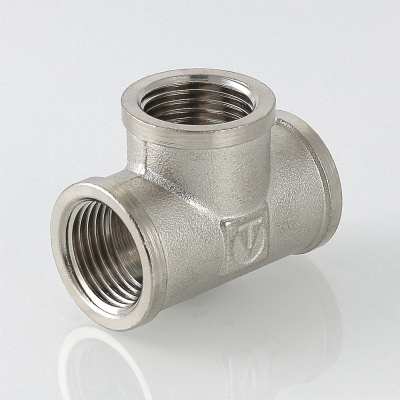 Тройник 1/2", внутренние резьбы, латунный, Valtec