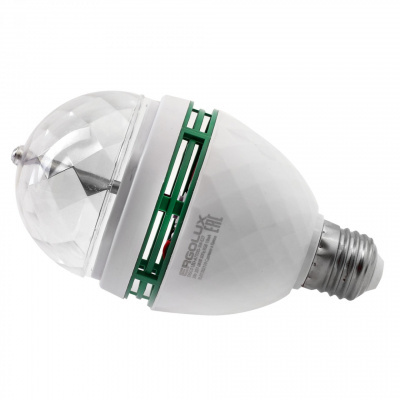 Лампа-проектор ERGOLUX  LED-A75DIS-3W-E27 с переходником