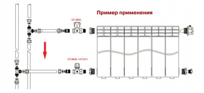 Вентиль регулирующий прямой VALTEC 1/2" (компактный)