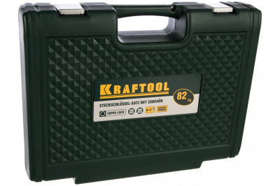 Набор торцевых головок и ключей KRAFTOOL EXPERT QUALITAT SUPER LOCK, 82 предмета