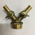 Переходник наружная резьба 1/2" / 2 крана, штуцеры "ёлочка" 8 мм (под хомуты)