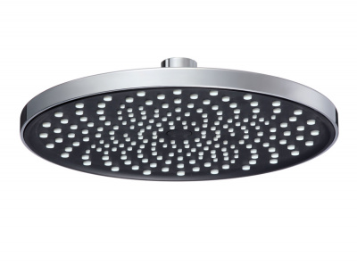 Лейка тропическая D-lin D61076, Ø225 мм, для душевой системы, чёрная/хром