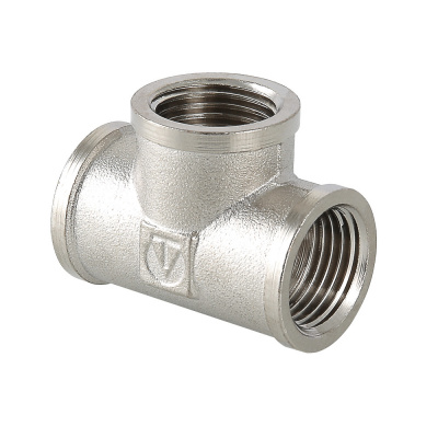 Тройник 1/2", внутренние резьбы, латунный, Valtec