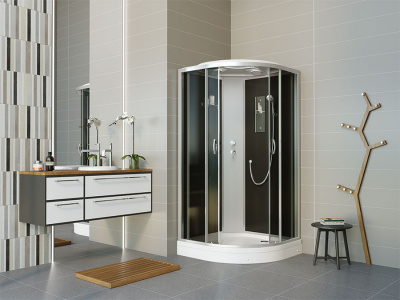 Душевая кабина ERLIT ER3509P-C2-RUS (90x90x215 см)