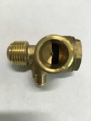 Клапан обратный для компрессора, 1/2"х1/2"х1/8" наружные резьбы