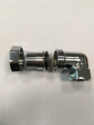 Американка угловая 3/4", хром