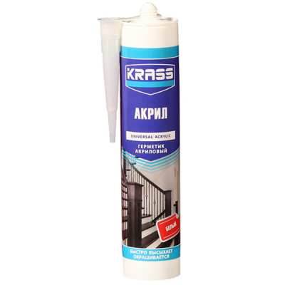 Герметик акриловый KRASS, 300 мл., (белый)