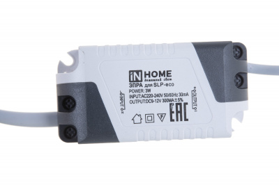 Панель светодиодная IN HOME SLP-eco, 3 Вт, 4000 К, 86х86х23 мм, 420 лм, IP40, квадрат